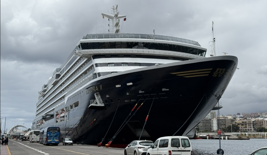 Explora II in port in Tenerife, Canary Islands 2025